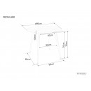 Стол обеденный SIGNAL RION белый лак/черный 90